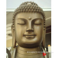 Bronze buddha head statue